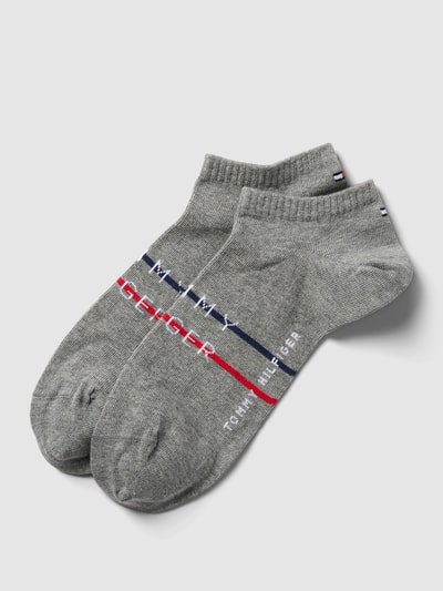 Tommy Hilfiger Sneakersocken mit Kontraststreifen Mittelgrau 1