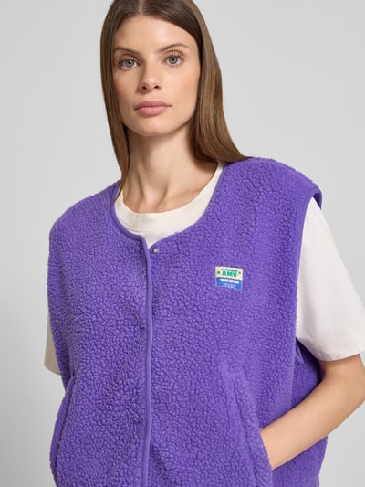 American Vintage Relaxed Fit Weste mit Logo-Patch Modell 'Hoktown' Violett 3