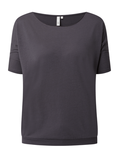 QS T-shirt met logo Antraciet - 2