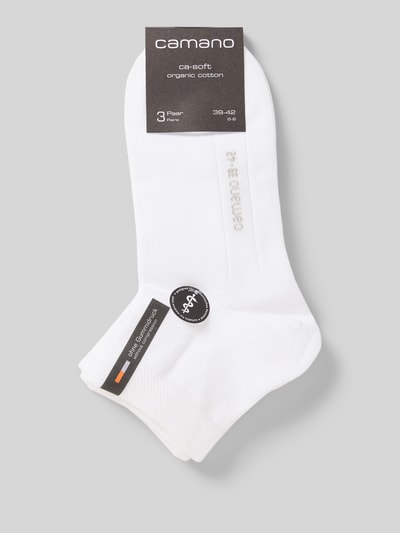 camano Socken mit Stretch-Anteil im 3er-Pack Weiss 3