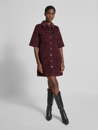 Vero Moda Flatteuze vrijetijdsjurk van katoenmix, model 'FENJA' Bordeaux - 1