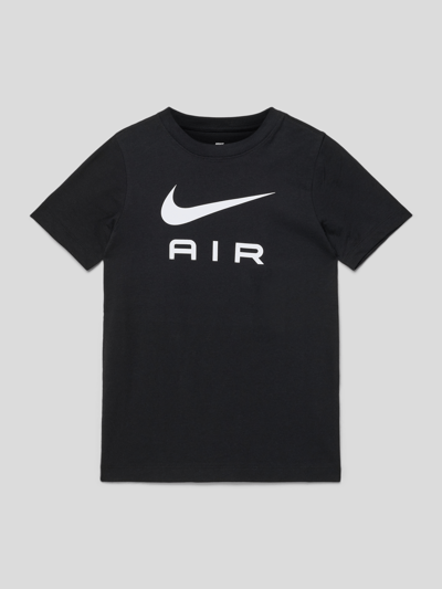 Nike T-shirt z detalem z logo Czarny 1