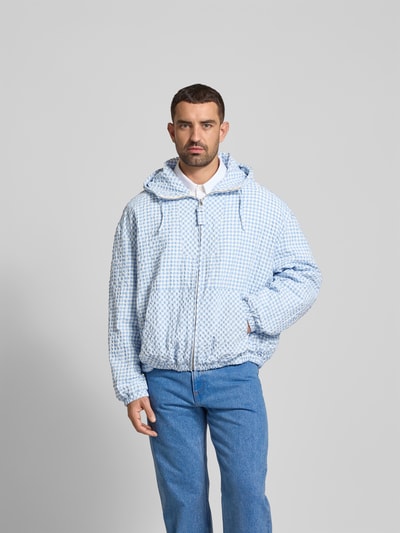 Marni Windbreaker mit Kapuze Hellblau 4