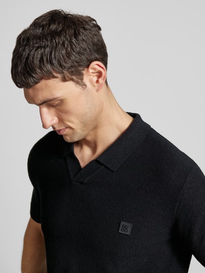 HUGO Regular Fit Poloshirt mit Label-Badge Modell 'Shiplom' Black 3