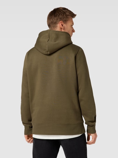 Gant Hoodie met labelprint, model 'ARCH' Olijfgroen - 5