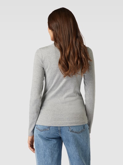 Montego Longsleeve mit geripptem Rundhalsausschnitt Silber Melange 5