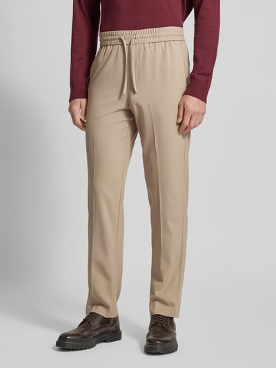 Lindbergh Relaxed Fit Hose aus Viskose mit Tunnelzug Sand 4