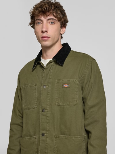 Dickies Jack met platte kraag en borstzakken Olijfgroen - 3