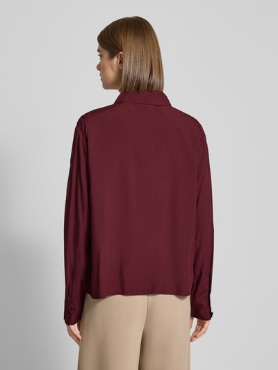 Marc O'Polo Denim Regular fit overhemdblouse van pure viscose Bordeaux - 5