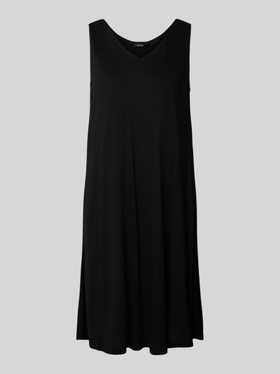 OPUS Mini-jurk met afgeronde V-hals, model 'Winga' Zwart - 2