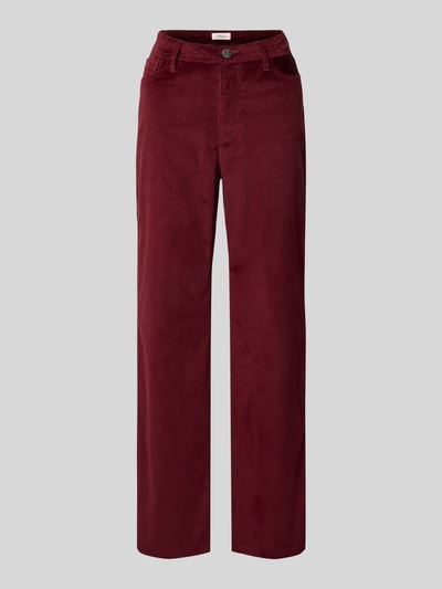 s.Oliver RED LABEL Regular fit corduroy broek met rechte pijpen Bordeaux - 2