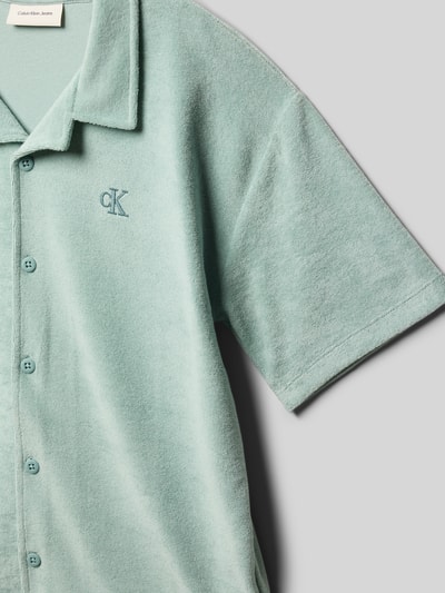 Calvin Klein Jeans Freizeithemd aus Frottee mit Logo-Stitching Lind 2