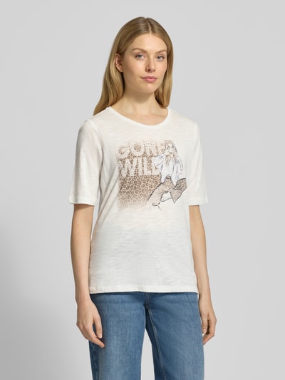 Milano Italy T-Shirt mit Motiv-Print Offwhite 4