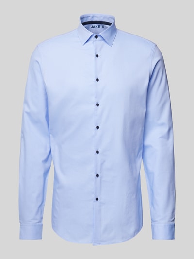 Jake*s Slim Fit Business-Hemd mit Kentkragen Bleu 2