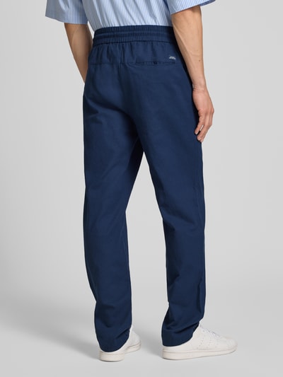 Blend Regular Fit Leinenhose mit Tunnelzug Modell 'BAY' Marine 5
