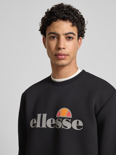 Ellesse Sweatshirt mit Label-Print Modell 'CORVARO' Black 3