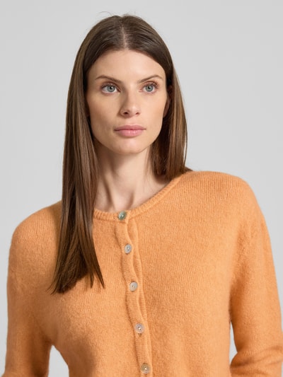 American Vintage Strickjacke aus Alpaka-Mix mit Rundhalsausschnitt Modell 'VITOW' Sand Melange 3