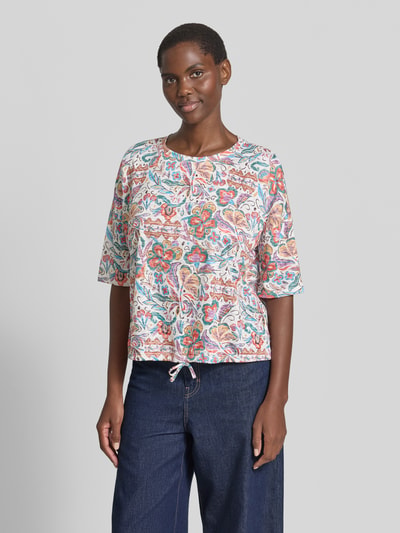 Christian Berg Woman T-Shirt im Allover-Look mit 3/4-Arm Schilf 4