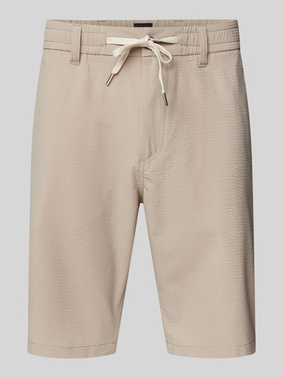 BOSS Orange Tapered fit korte chino met structuurmotief Zand - 2