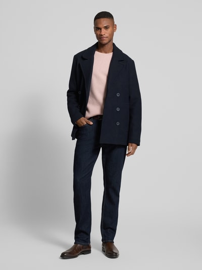 Casual Friday Jack met reverskraag, model 'METS' Donkerblauw - 1