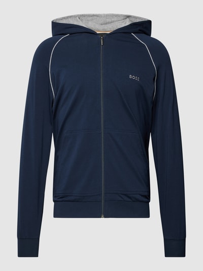 BOSS Sweatjack met capuchon, model 'Mix&Match' Donkerblauw - 2