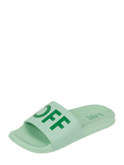 Jake*s Casual Instappers met print Mintgroen - 1