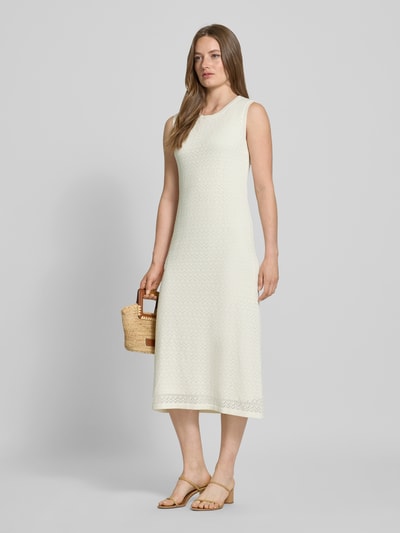 Christian Berg Woman Selection Strickkleid mit Strukturmuster Ecru 1