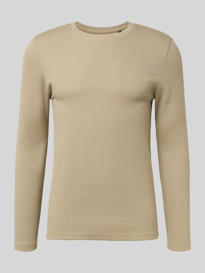 MCNEAL Shirt met lange mouwen, structuurmotief en ronde hals Roodbruin gemêleerd - 2