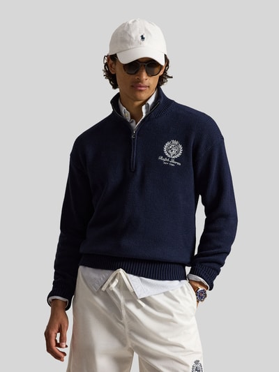 Polo Ralph Lauren Troyer o kroju regular fit z czystej bawełny Ciemnoniebieski 4