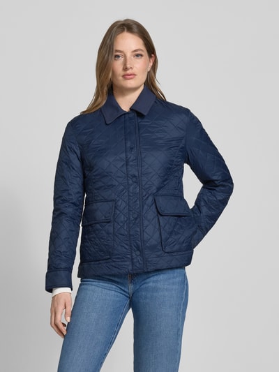 Tommy Hilfiger Kurtka pikowana o kroju shaped z kieszeniami z patkami Granatowy 4