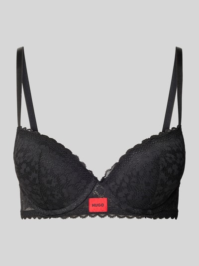 HUGO BH mit Spitzenbesatz Modell 'SAVANA PUSH-UP' Black 1