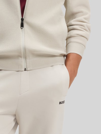 BOSS Green Regular Fit Strickjacke aus Viskose-Mix Offwhite 6