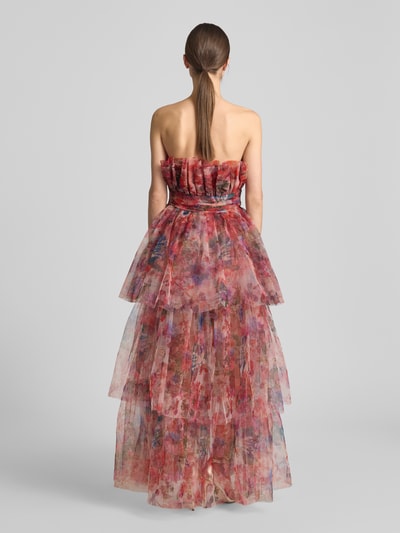 LACE & BEADS Abendkleid im Stufen-Look Kirsche 5