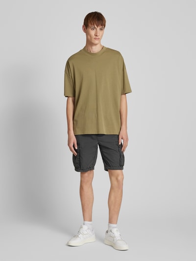 Superdry Regular Fit Cargoshorts mit Gürtelschlaufen Modell 'Parachute' Anthrazit 1