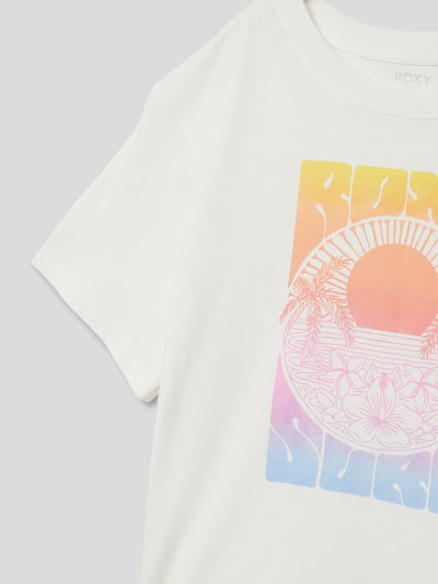 Roxy T-Shirt mit Label-Motiv-Print Modell 'GONE TO CALIFORNIA' Offwhite 2