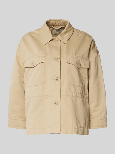 Weekend Max Mara Jacke aus Baumwoll-Leinen-Mix mit Brusttaschen Sand 2