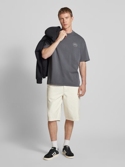 Pegador Oversized T-Shirt mit Label-Print Modell 'SYMEN' Hellgrau 1