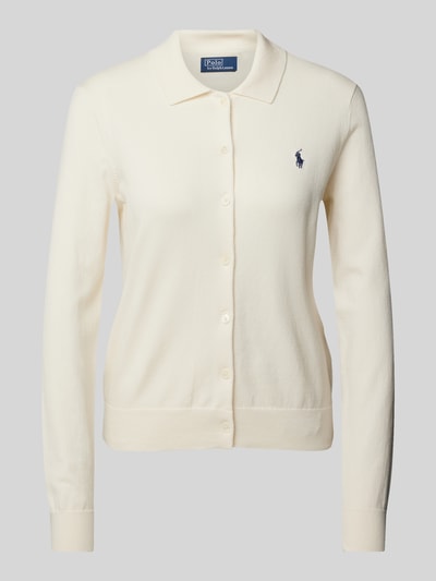 Polo Ralph Lauren Strickjacke mit Knopfleiste Offwhite 1