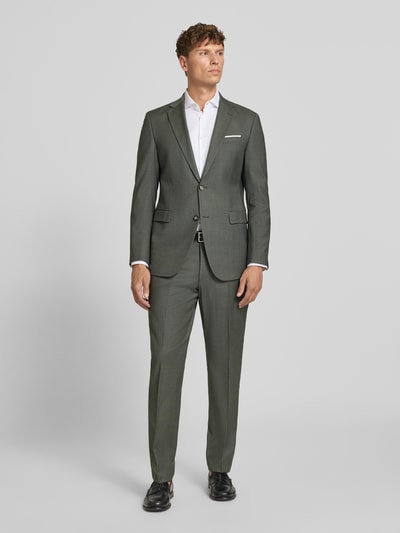 Männermodel trägt Sakko mit Woll-Anteil und Reverskragen Modell 'Finch' von JOOP! Collection, Material-Mix, Regular-Fit, Ganzkörperansicht von vorne.