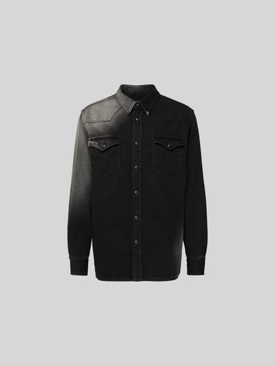 MM6 Maison Margiela Jeanshemd mit Knopfleiste Anthrazit 2