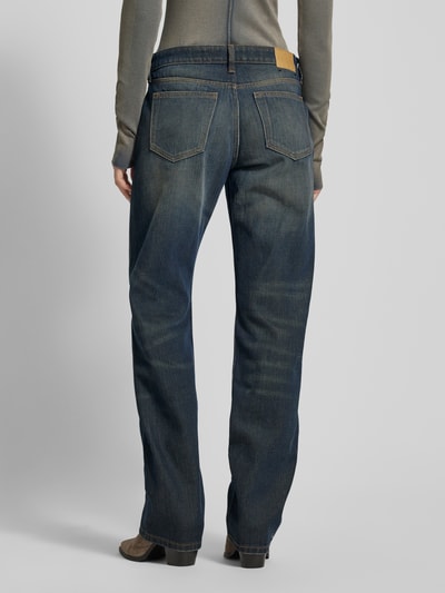 WEEKDAY Straight fit jeans met 5-pocketmodel, model 'Arrow' Donkerblauw - 5