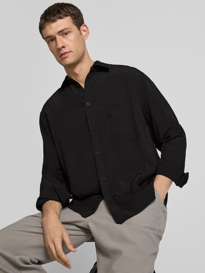 WON HUNDRED Freizeithemd mit Kentkragen Black 3