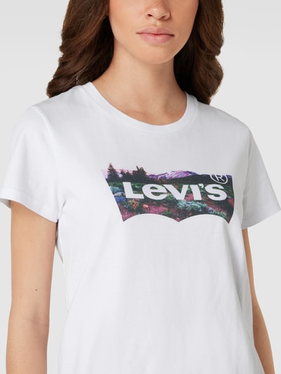 Levi's® T-Shirt mit Label-Print Modell 'Open' Weiss 3