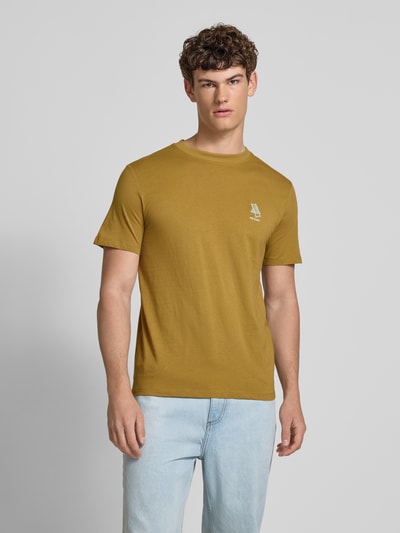Blend T-Shirt mit Stitching-Detail Modell 'JEPPE' Khaki 4