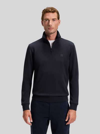 BOSS Orange Regular fit sweatshirt van puur katoen Donkerblauw - 4