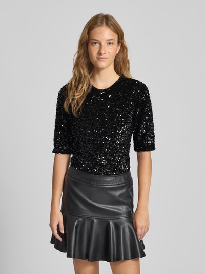 Bardot Body mit Paillettenbesatz Modell 'CAMMIE' Black 4