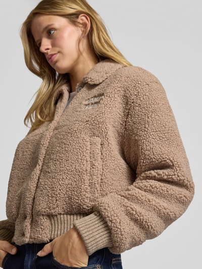 Tommy Jeans Relaxed fit bomberjack van teddybont Beige - 3