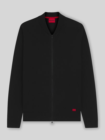 HUGO Regular Fit Strickjacke aus reiner Baumwolle Modell 'SAN JAQUE-C' Black 2
