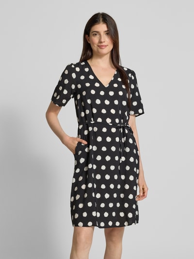 s.Oliver RED LABEL Getailleerde mini-jurk van viscosemix Zwart - 4