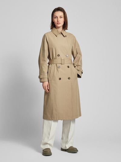 Jake*s Casual Trenchcoat met tailleriem Rietgroen - 4